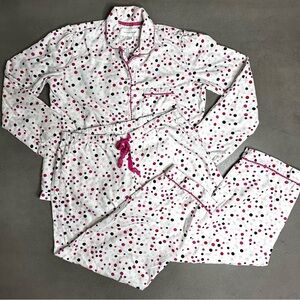 Victoria’s Secret White / Pink Polka Dots Pajama Set S/P SHORT